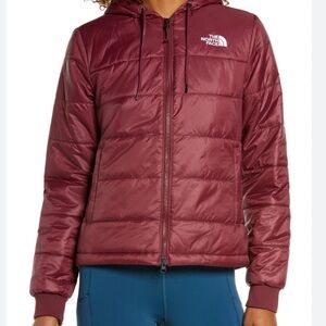 The North Face Red Puffer Jacket Quilted Relaxed Fit